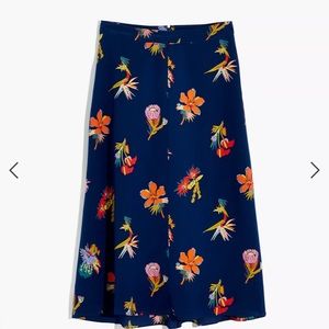 Madewell Silk MIDI Skirt